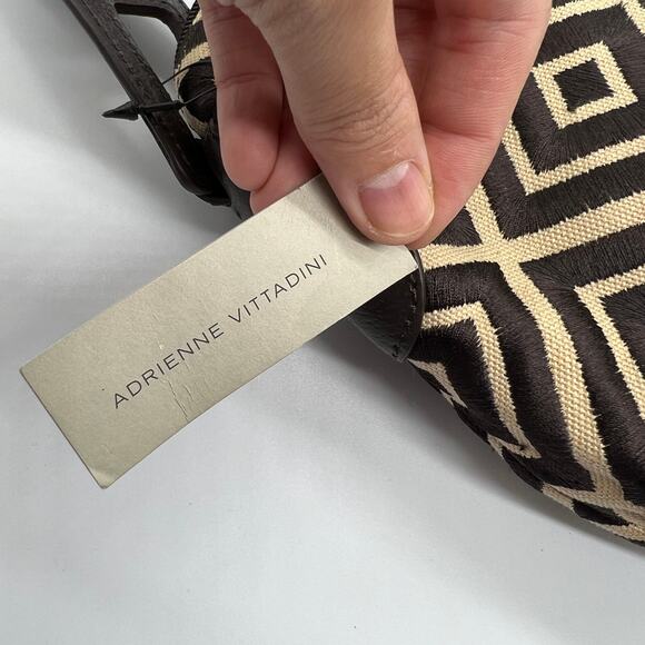 Adrienne Vittadini Geometric Canvas Embroidered Bag - Picture 6 of 15